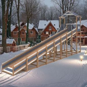 Зимняя деревянная горка Snow Fox (Домик) 10 м в Подольске